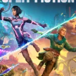 Ảnh bìa game Split Fiction, một tựa game hành động phiêu lưu dành cho 2 người chơi.