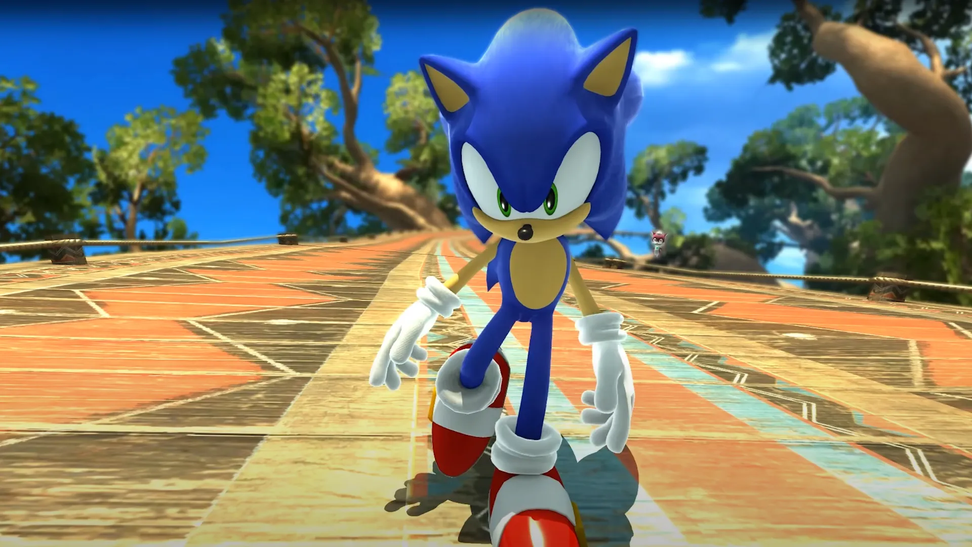 Ảnh chụp màn hình từ trailer Unleashed Recompiled cho thấy Sonic the Hedgehog ở độ phân giải cao
