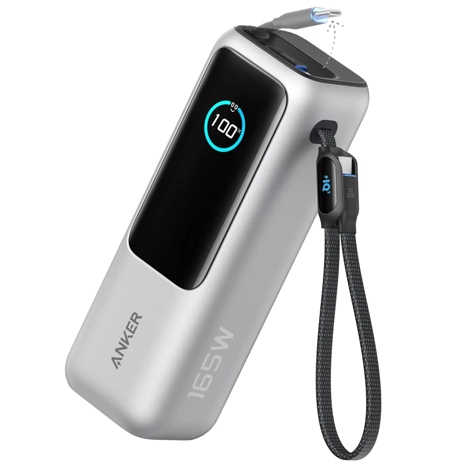 Anker Power Bank 25K màu xám không gian, nổi bật với thiết kế nhỏ gọn