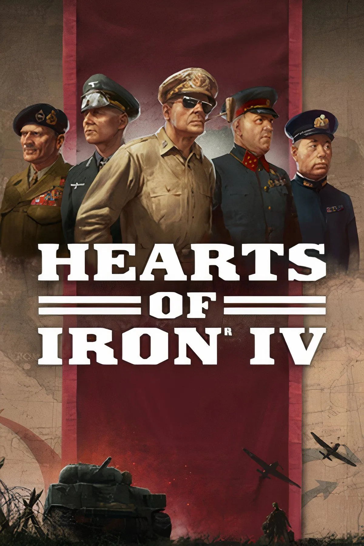 Bản đồ chiến lược thế giới trong Hearts of Iron IV, thể hiện các mặt trận và quân đội