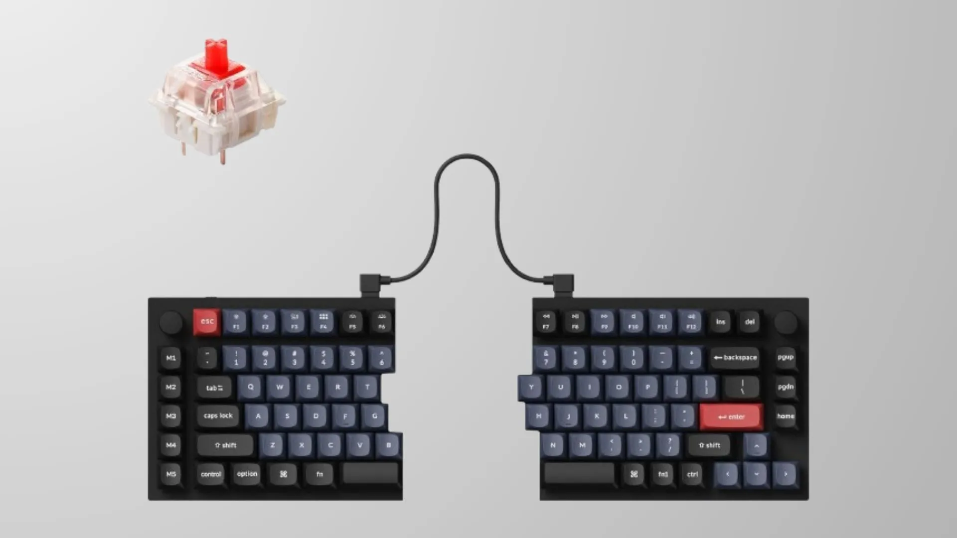 Bàn phím cơ công thái học chia tách Keychron Q11 QMK/VIA TKL