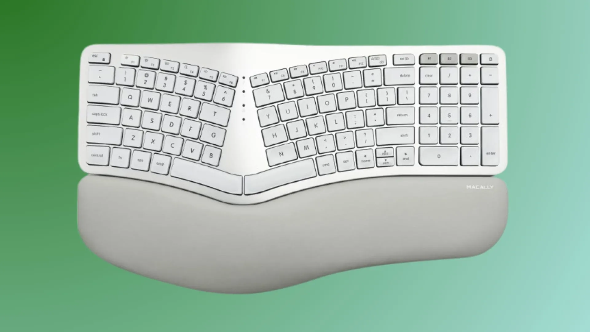 Bàn phím công thái học Macally Bluetooth dành cho Mac