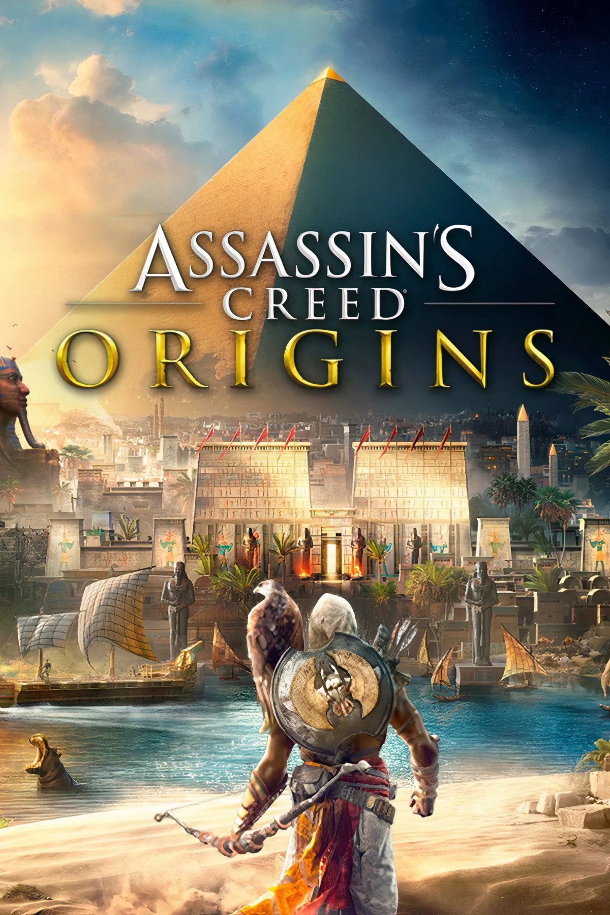 Bayek of Siwa, nhân vật chính của Assassin's Creed: Origins, trong trang phục đặc trưng của Medjay.