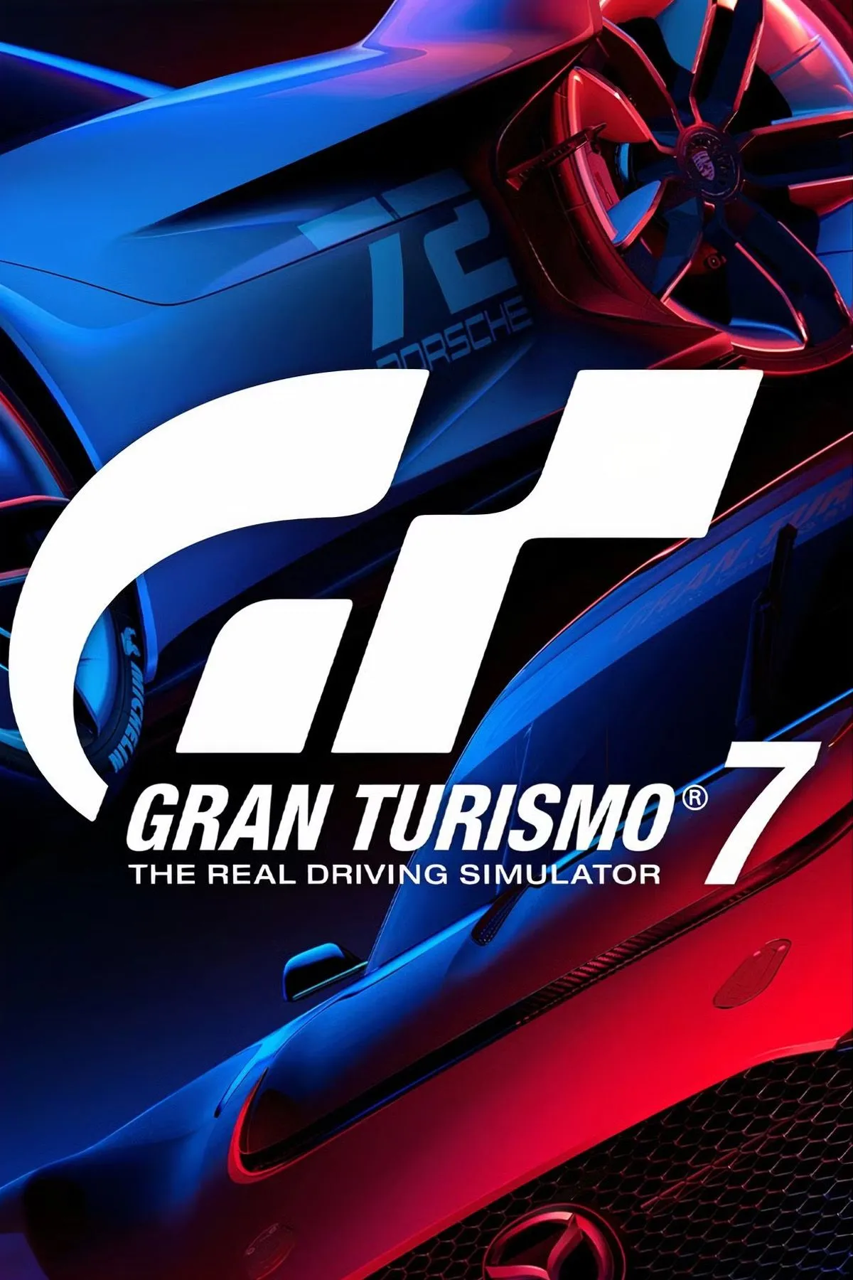 Bìa game Gran Turismo 7 với hình ảnh xe đua và logo game