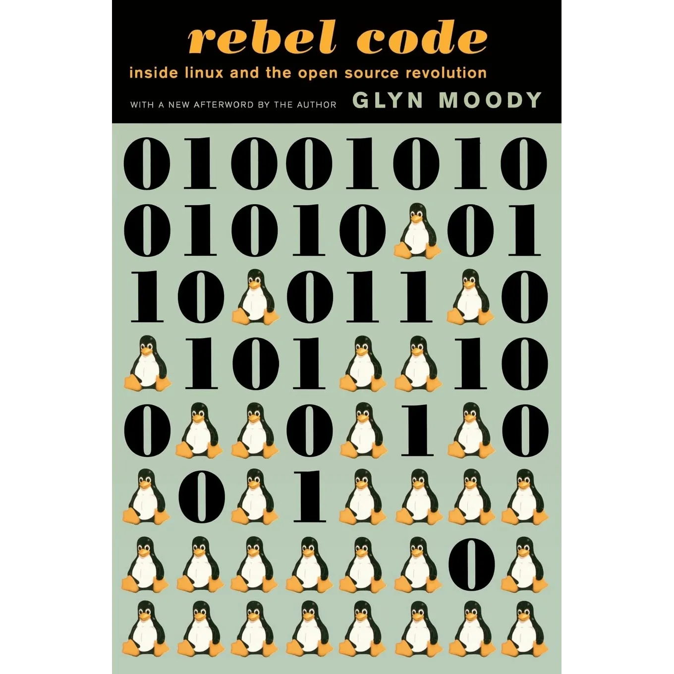 Bìa sách "Rebel Code: Inside Linux and the Open Source Revolution" của Glyn Moody, khám phá lịch sử phát triển của Linux.