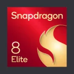 Biểu tượng chipset Snapdragon 8 Elite với nền xám