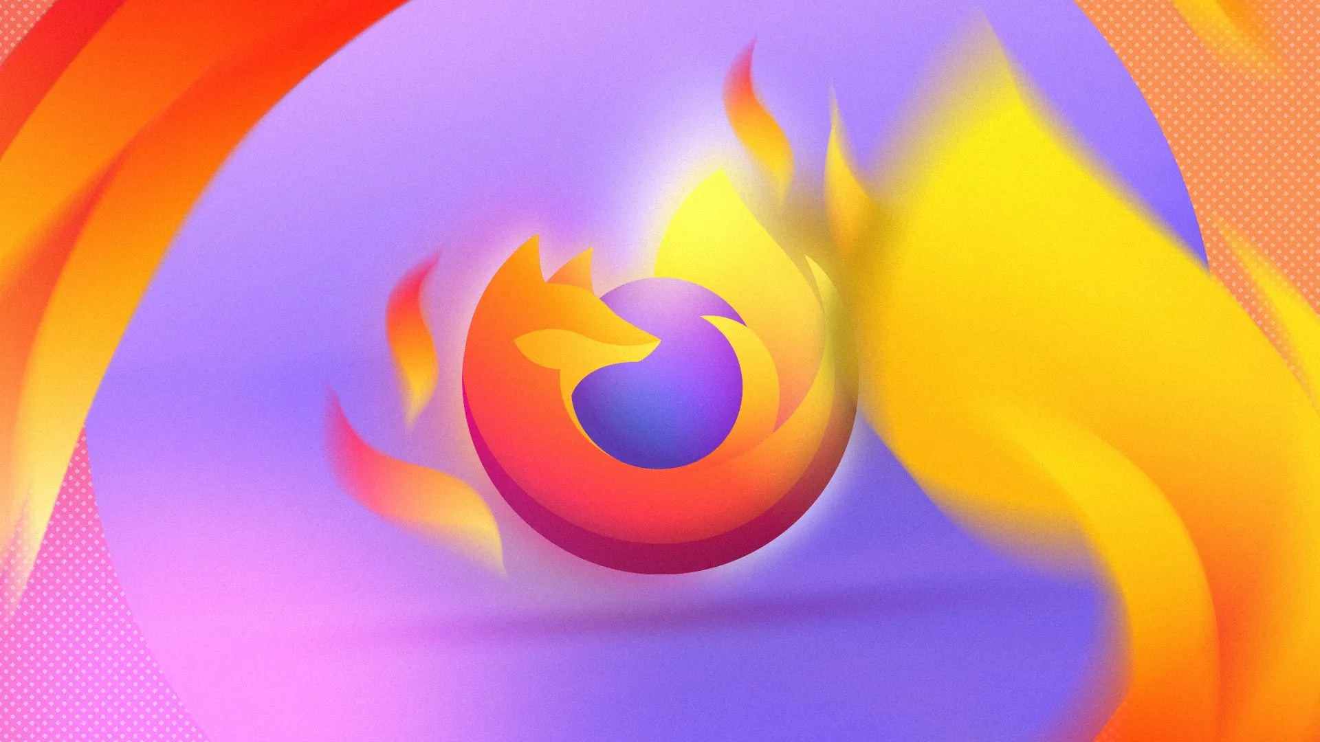 Biểu tượng trình duyệt Firefox độc lập với ngọn lửa xung quanh, tượng trưng cho tốc độ và bảo mật.