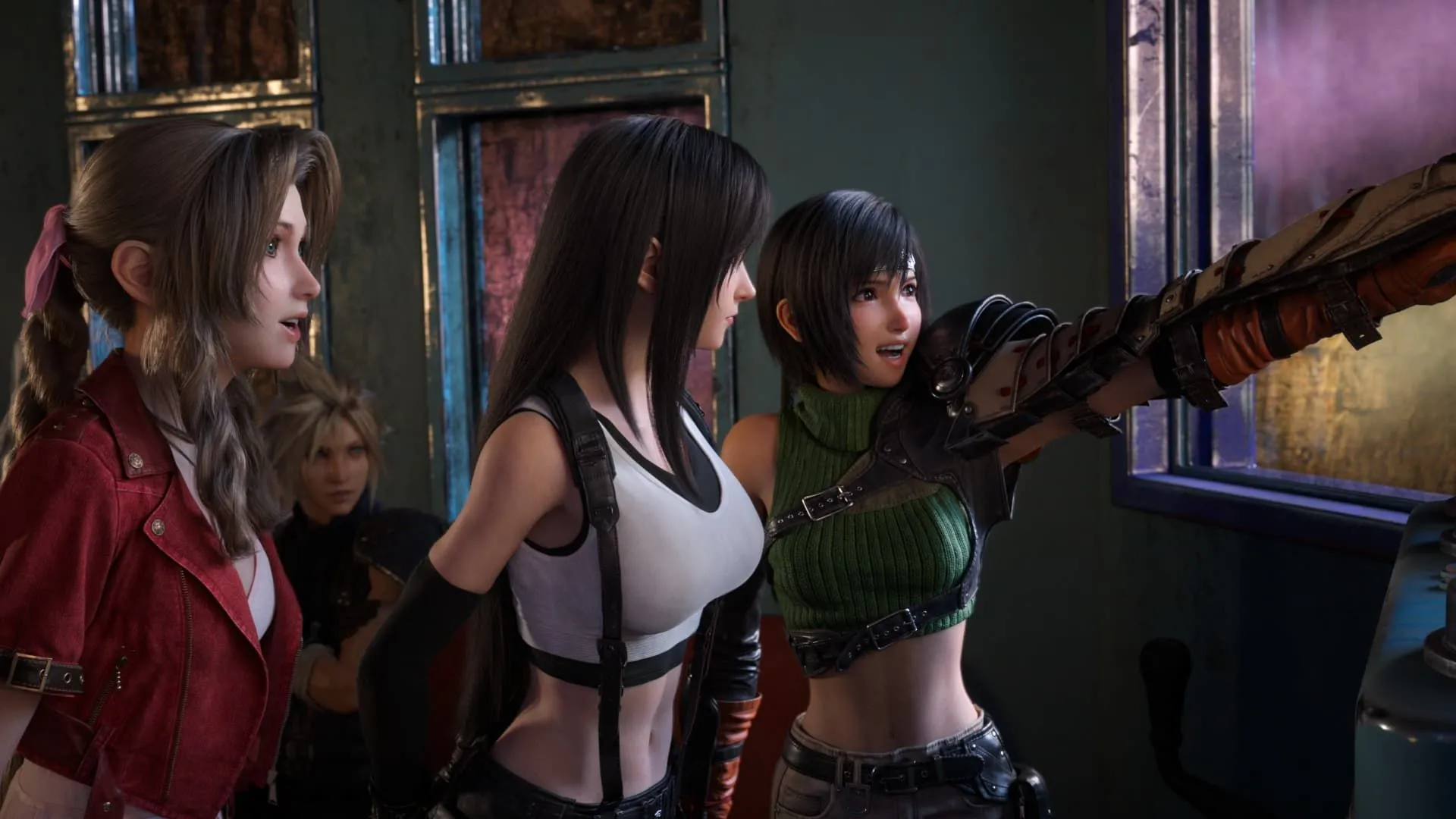 Các nhân vật chính của Final Fantasy VII Rebirth: Aerith, Tifa, Yuffie và Cloud trên đường đến Gold Saucer, minh chứng cho sự trở lại mạnh mẽ của thể loại JRPG hiện nay.
