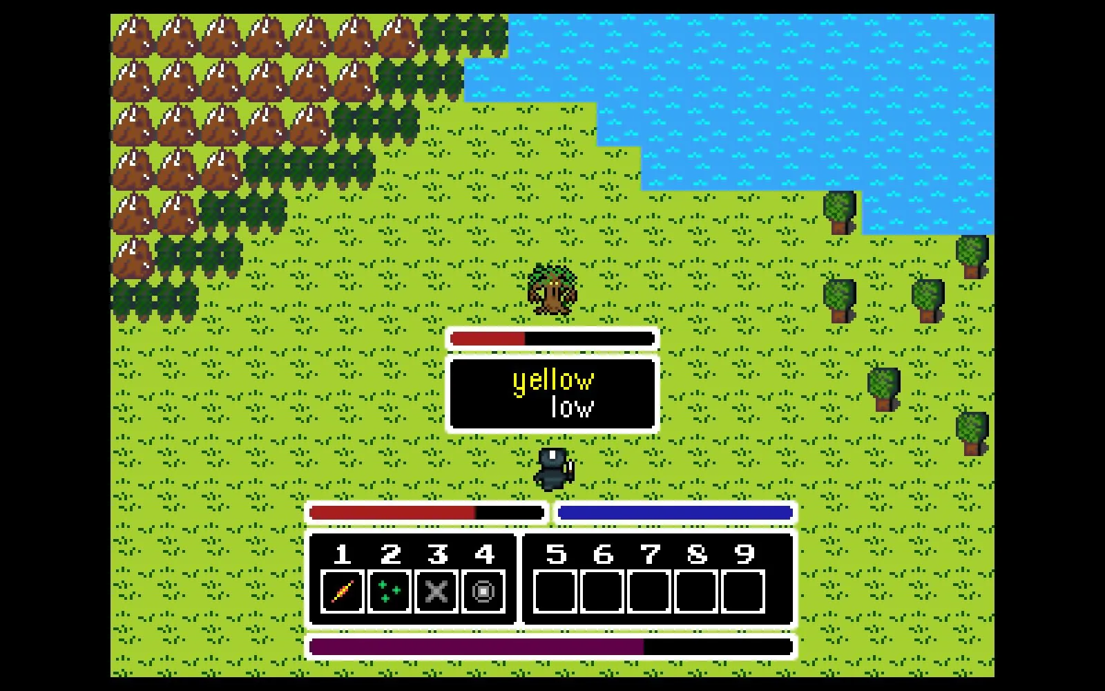 Cảnh chiến đấu trong game nhập vai Secret of Qwerty, yêu cầu người chơi gõ phím để tấn công.