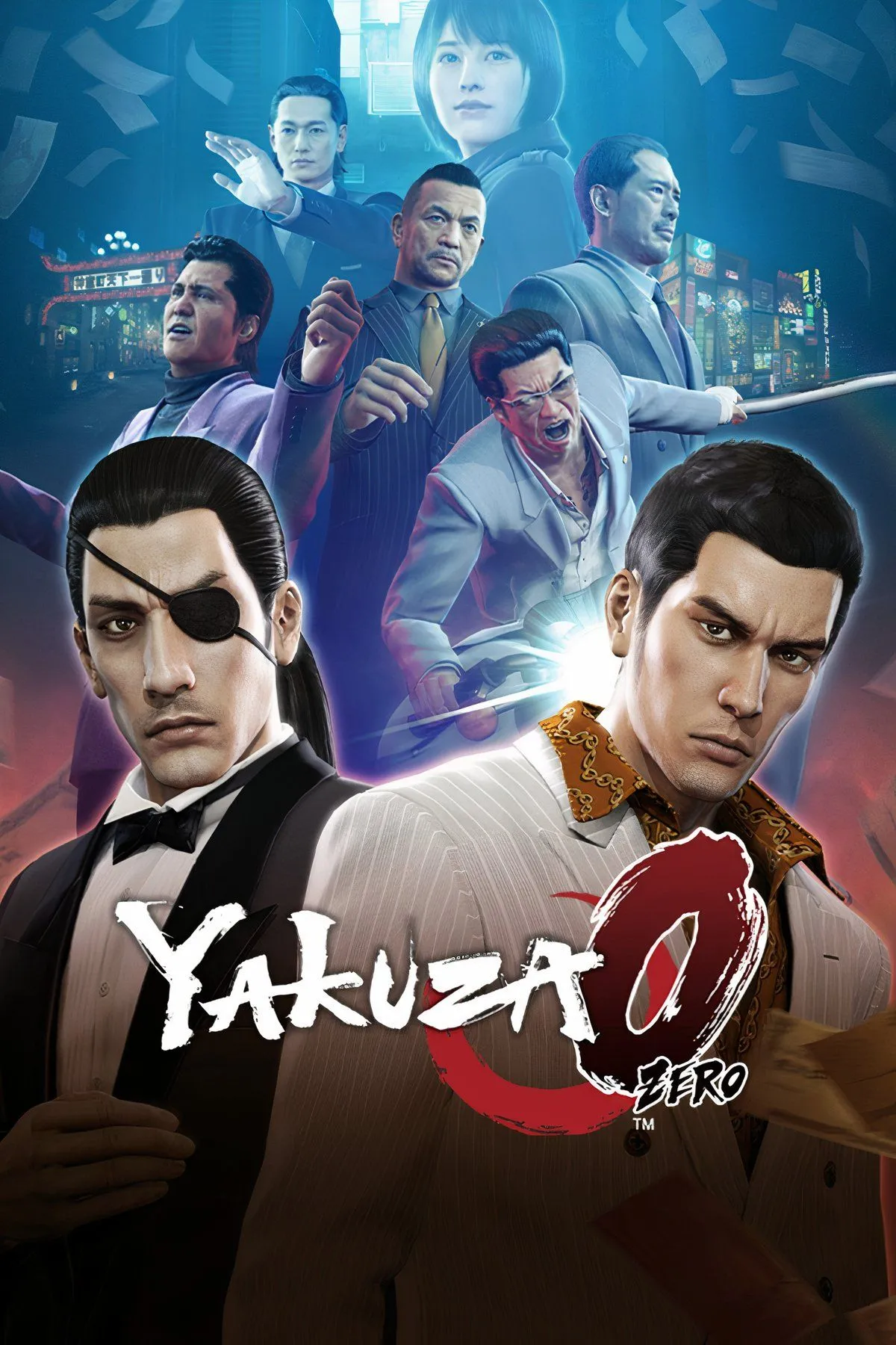 Cảnh chiến đấu trong game Yakuza 0, thể hiện lối chơi hành động nhập vai dồn dập.