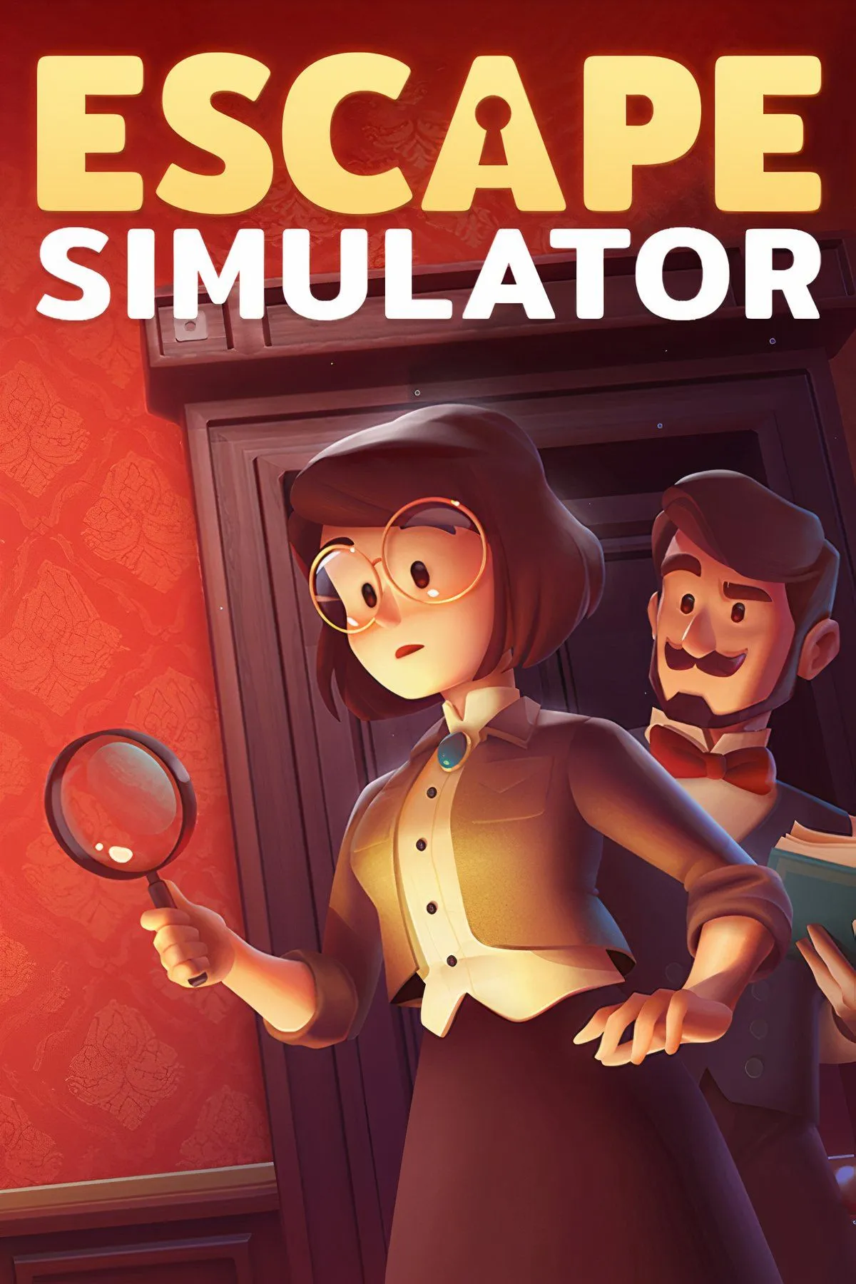 Cảnh chơi game Escape Simulator, một tựa game giải đố phòng thoát hiểm thú vị dành cho các cặp đôi yêu thích thử thách trí tuệ.