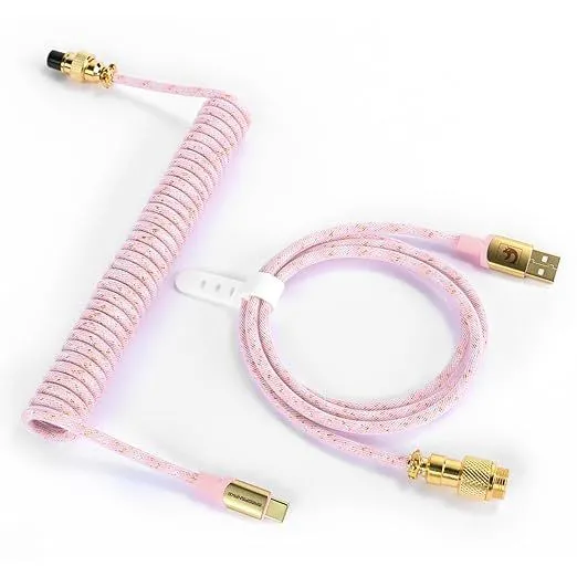 Cáp bàn phím xoắn ATTACK SHARK USB-C sang A, giải pháp linh hoạt cho bàn phím có dây.