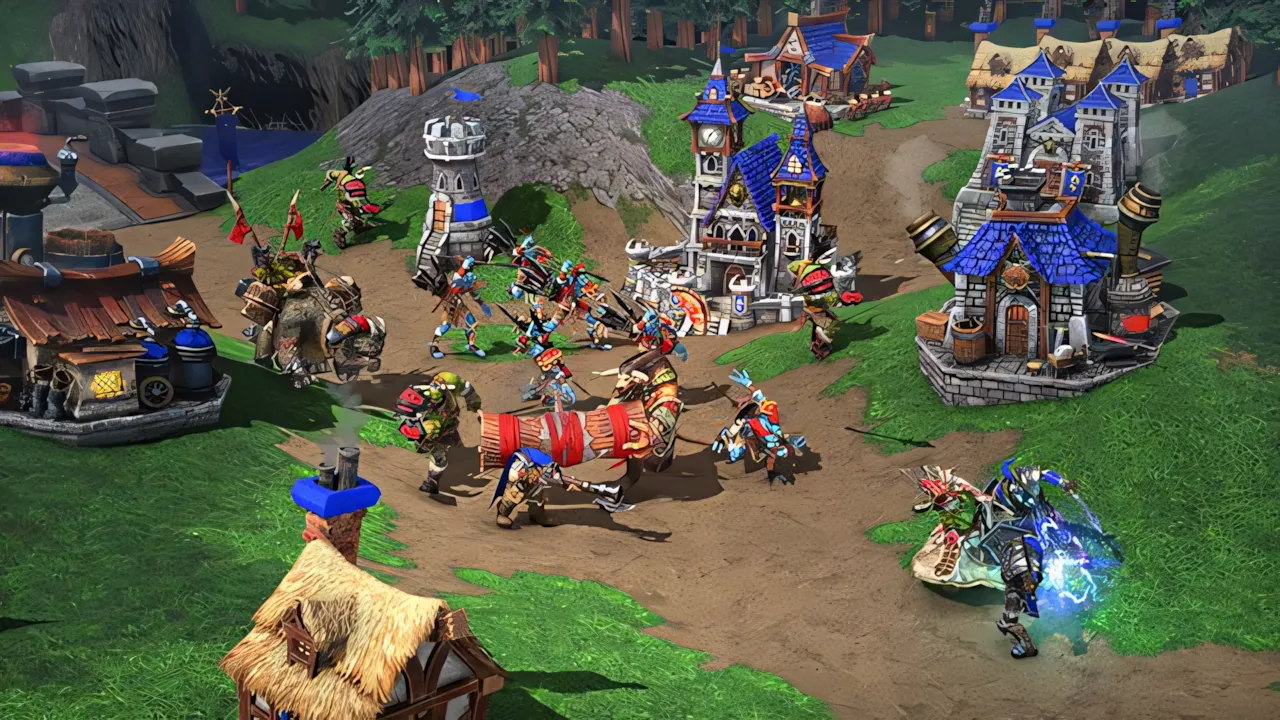 Chi tiết bản đồ và các công trình trong game chiến thuật Warcraft III