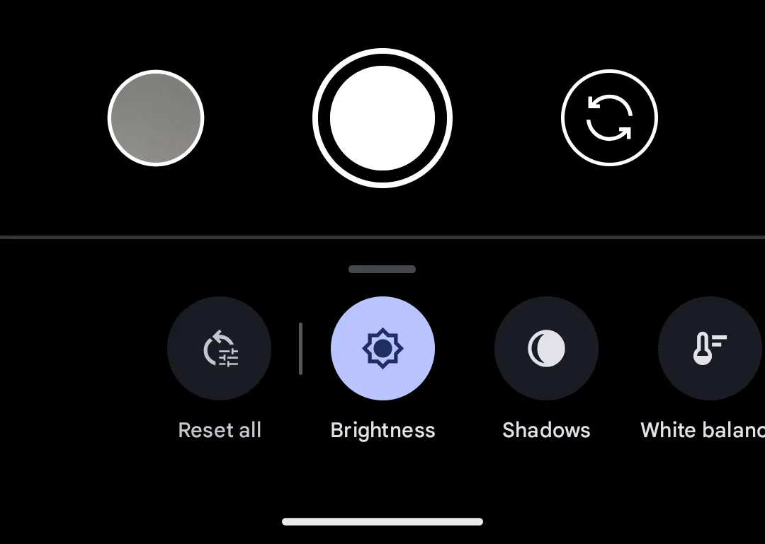 Điều khiển thủ công trên ứng dụng camera Pixel