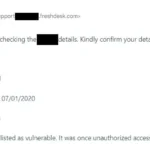 Email lừa đảo yêu cầu cung cấp thông tin cá nhân nhạy cảm