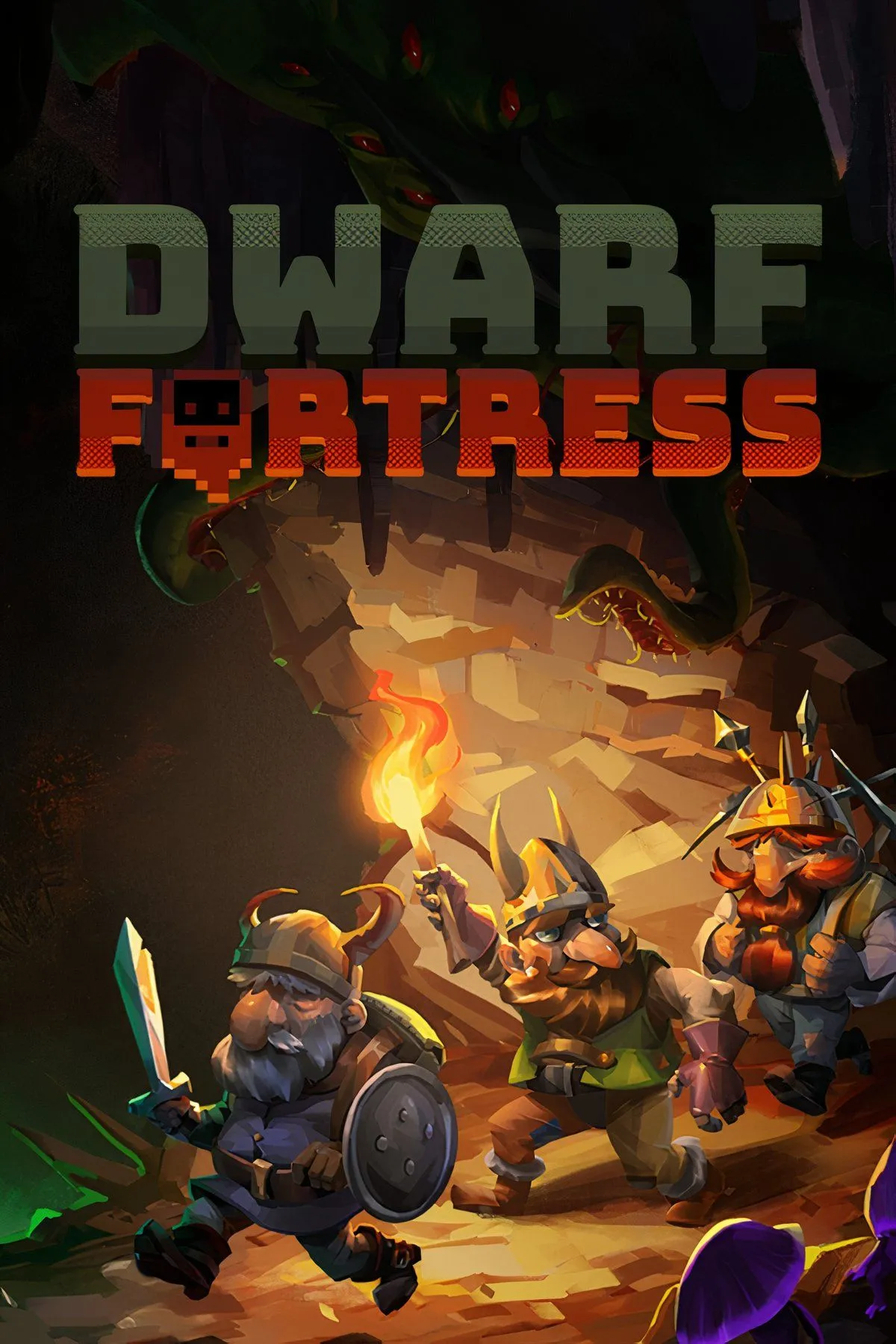 Giao diện đồ họa ASCII đặc trưng của Dwarf Fortress, mô phỏng pháo đài người lùn