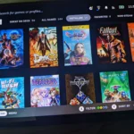 Giao diện thư viện game Steam trên Steam Deck, minh họa cho việc truy cập game.