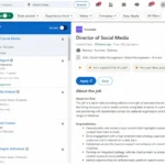 Giao diện trang tìm kiếm việc làm trên LinkedIn với các tùy chọn lọc