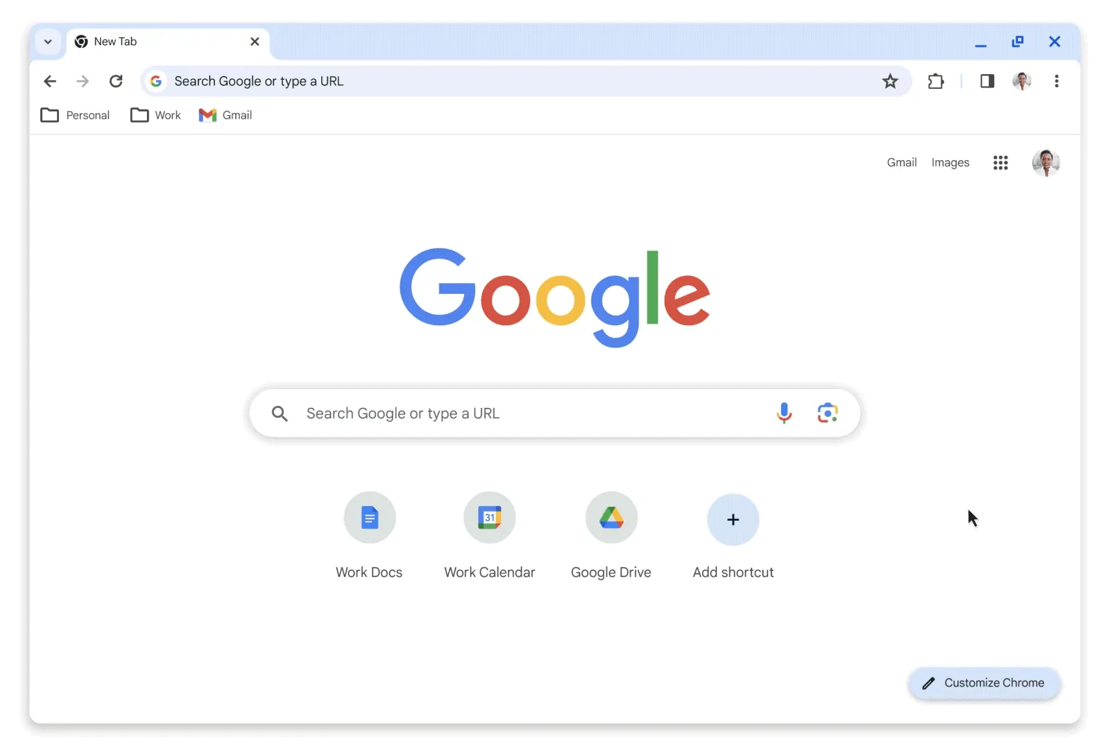 Giao diện tùy chỉnh chủ đề mới của Google Chrome với các tùy chọn màu sắc Material You