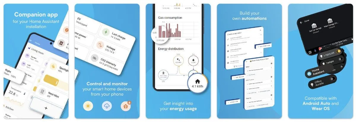 Giao diện ứng dụng Home Assistant trên Android với những cải tiến về tính năng và trải nghiệm người dùng.