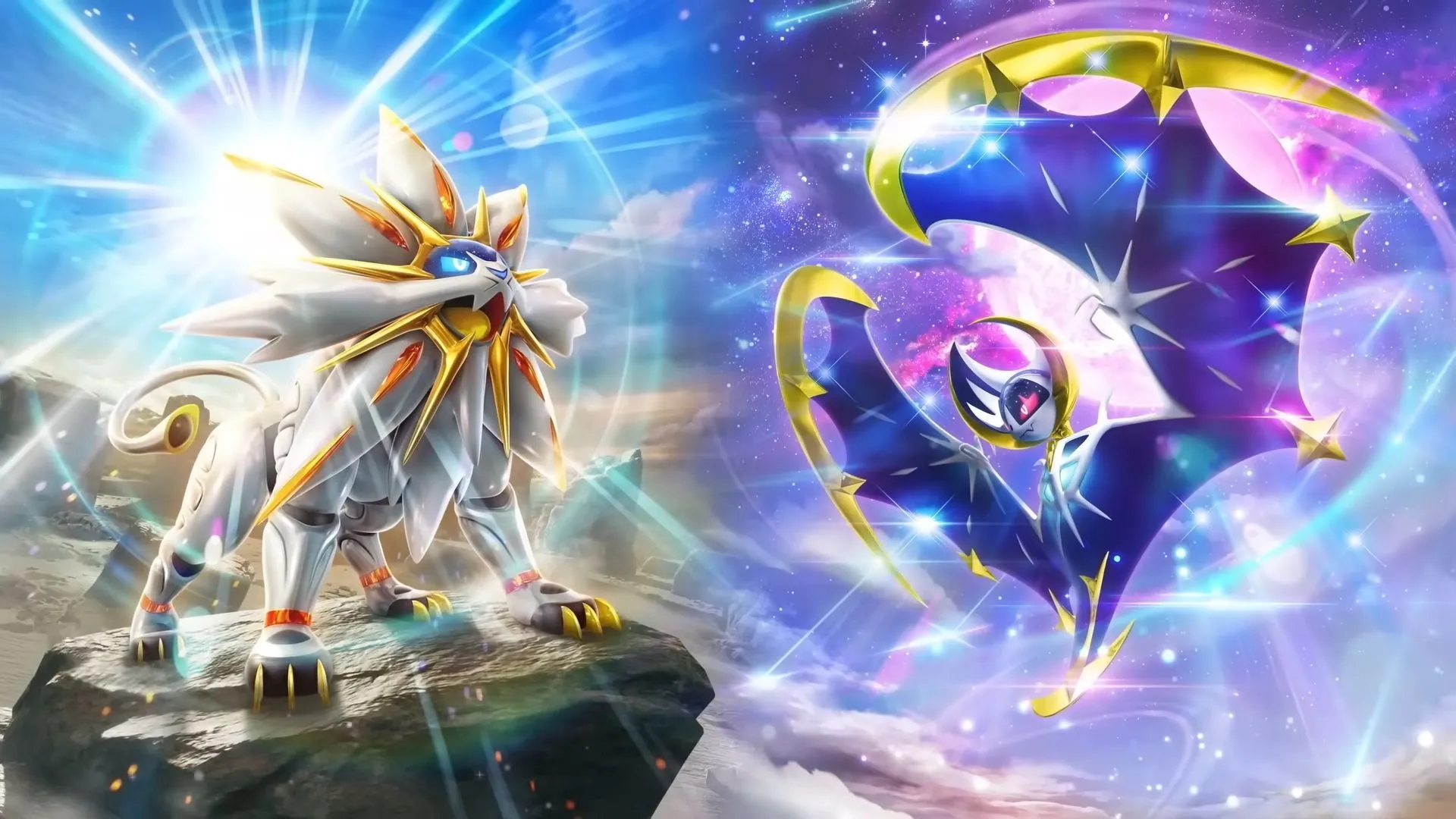 Gói thẻ Lunala và Solgaleo của bản mở rộng Celestial Guardians trong game Pokémon TCG Pocket