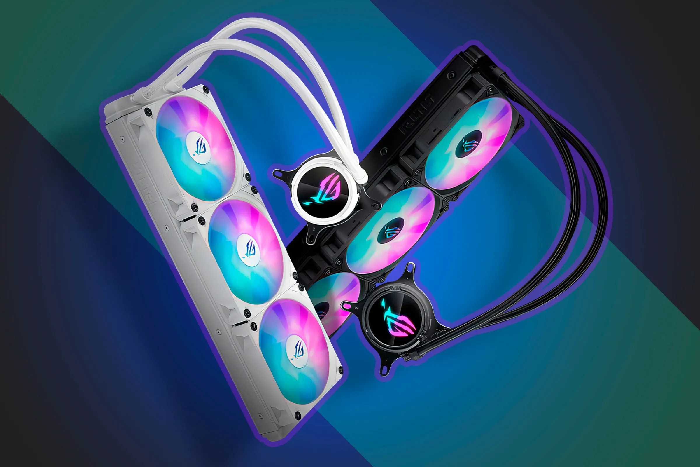 Hai bộ tản nhiệt AIO 370mm với thiết kế đèn RGB