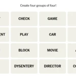 Hình ảnh các từ chưa được sắp xếp trong game Connections ngày 14 tháng 4