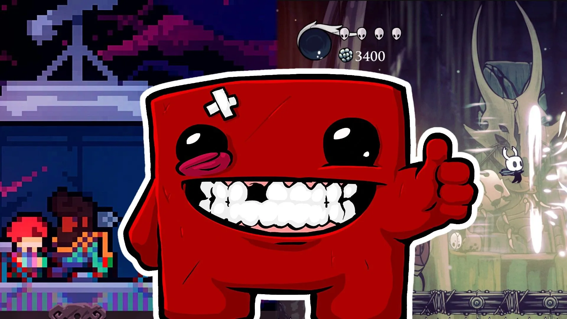 Hình ảnh các tựa game indie nổi tiếng như Super Meat Boy, Hollow Knight và Celeste, cho thấy game di động là mảnh đất màu mỡ cho các nhà phát triển indie.