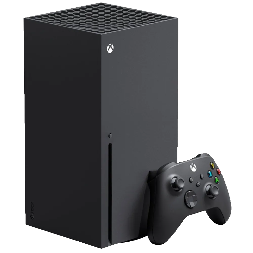 Hình ảnh máy chơi game console Xbox Series X màu đen.