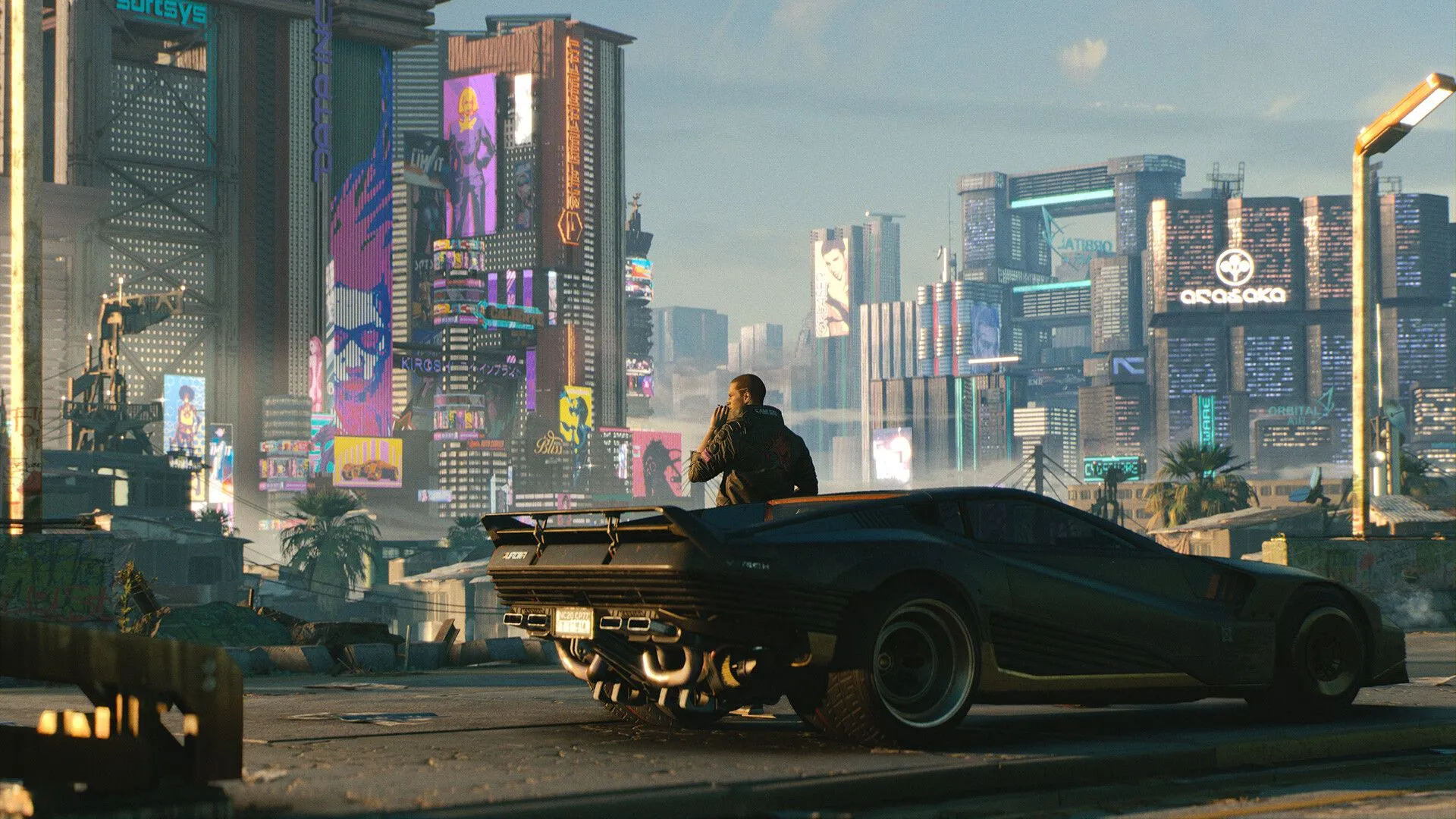 Hình ảnh quảng bá Cyberpunk 2077, tựa game gây tranh cãi về chất lượng khi ra mắt.