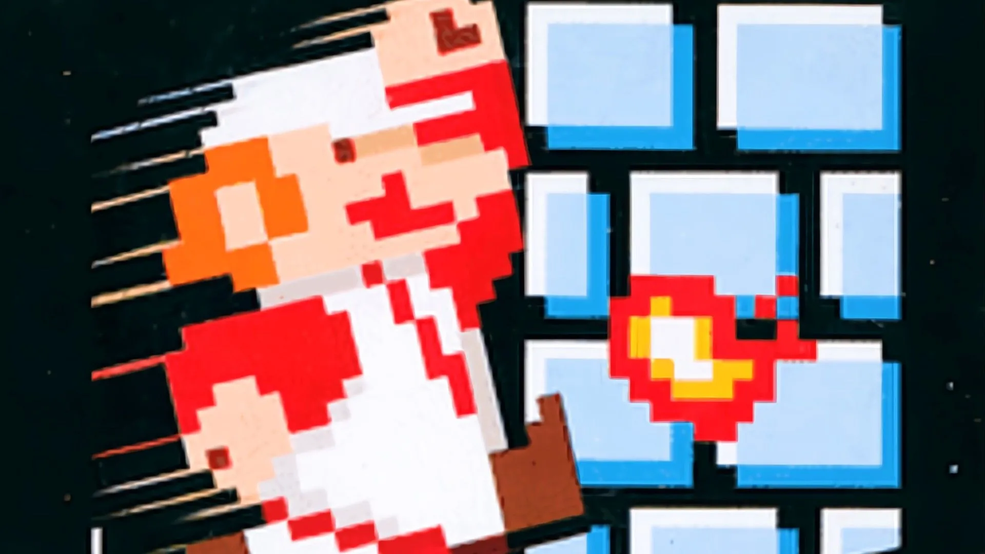Hộp game Super Mario Bros. với hình ảnh Mario đang nhảy về bên phải.