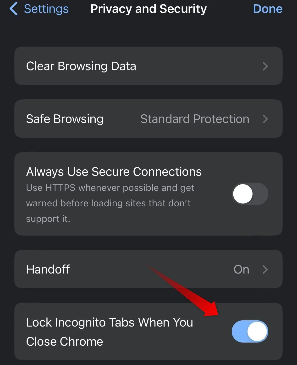 Kích hoạt tính năng khóa tab ẩn danh trên Chrome cho iPhone để tăng cường bảo mật riêng tư