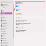 Kiểm tra trạng thái kết nối mạng Wi-Fi của máy Mac trong Cài đặt hệ thống