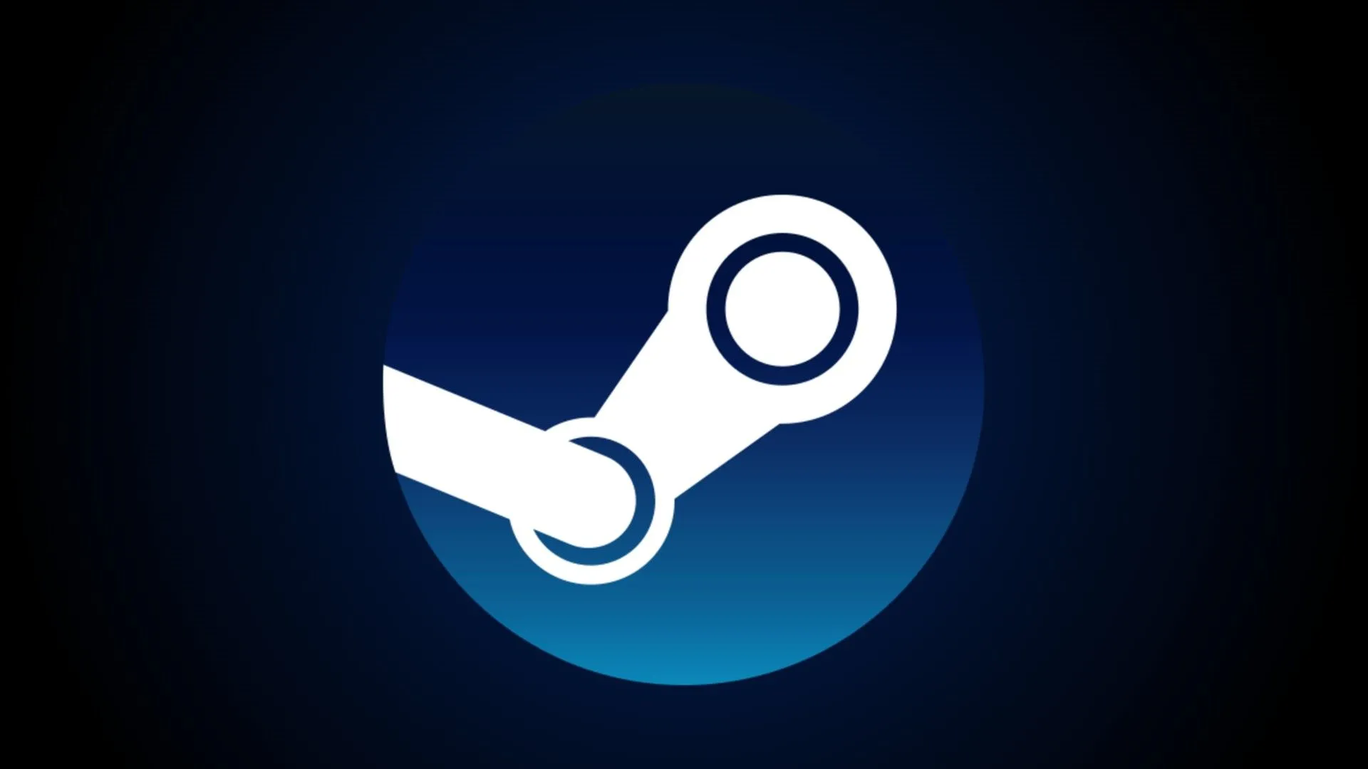 Logo Steam trên nền xanh đen, biểu tượng của nền tảng game PC phổ biến.