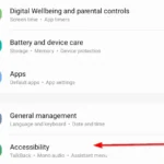 Lựa chọn Trợ năng trong cài đặt điện thoại Samsung Galaxy