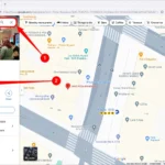 Màn hình Google Maps trên máy tính, hiển thị thanh tìm kiếm địa điểm để người dùng bắt đầu quá trình đánh giá.
