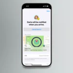 Màn hình iPhone hiển thị tin nhắn Check In của Apple