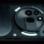 Mặt lưng Nothing Phone (3a) Pro màu trắng với cụm camera Glyph Interface và thiết kế trong suốt được Nothing chính thức công bố