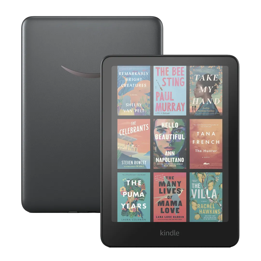 Máy đọc sách Kindle Colorsoft 2024 với màn hình màu, biểu tượng của sự đổi mới trong việc đọc sách điện tử.