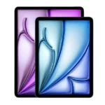 Máy tính bảng iPad Air M3 (phiên bản 2025) màu bạc/xám không gian kèm bàn phím Magic Keyboard, minh họa khả năng làm việc di động.