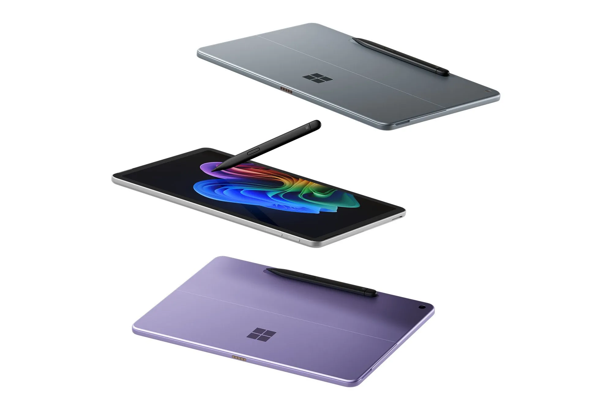Máy tính bảng Surface Pro 12-inch thế hệ mới cùng bút Surface Slim Pen 2 với hai tùy chọn màu sắc ấn tượng.