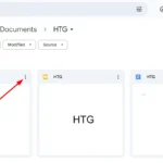 Menu ba chấm trên tệp đã chọn trong Google Drive để mở tùy chọn.