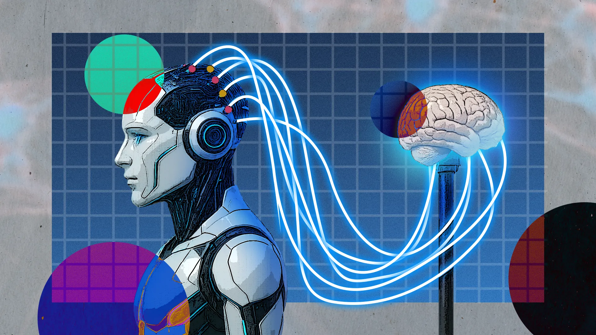 Minh họa robot AI được huấn luyện trong môi trường ảo bằng game engine.