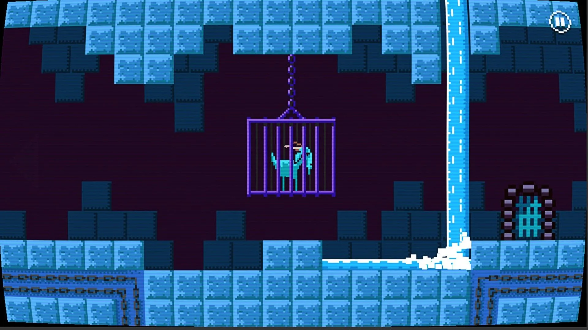 Một con dê bị nhốt trong lồng trong game phiêu lưu giải đố There Is No Game: Jam Edition 2015.