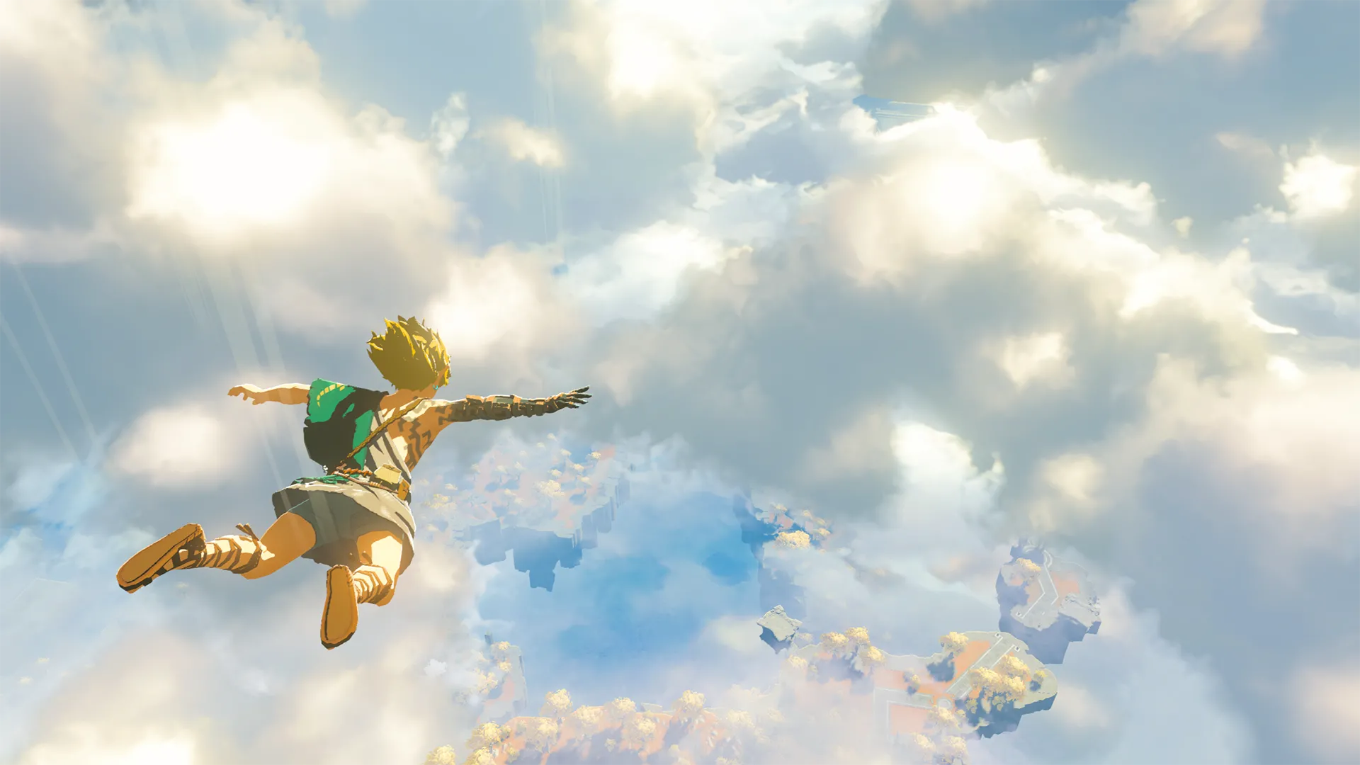 Một khung cảnh tuyệt đẹp trong The Legend of Zelda: Tears of the Kingdom, nơi người chơi khám phá thế giới rộng lớn và tìm kiếm các hạt Korok.