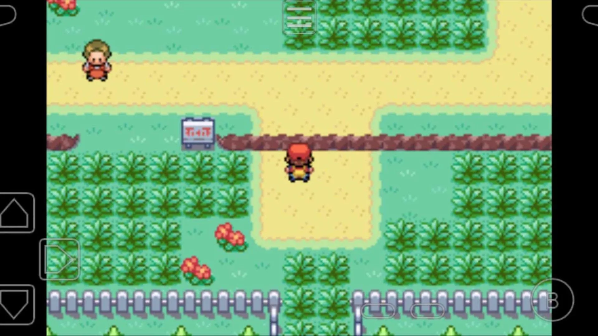 Người chơi di chuyển trên một tuyến đường trong Pokémon Fire Red, minh họa cho việc sử dụng emulator để trải nghiệm game Pokémon cũ tốt hơn.