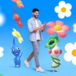 Người đàn ông chơi game trên điện thoại khi đang đi bộ, thể hiện tính di động vượt trội của game Android.