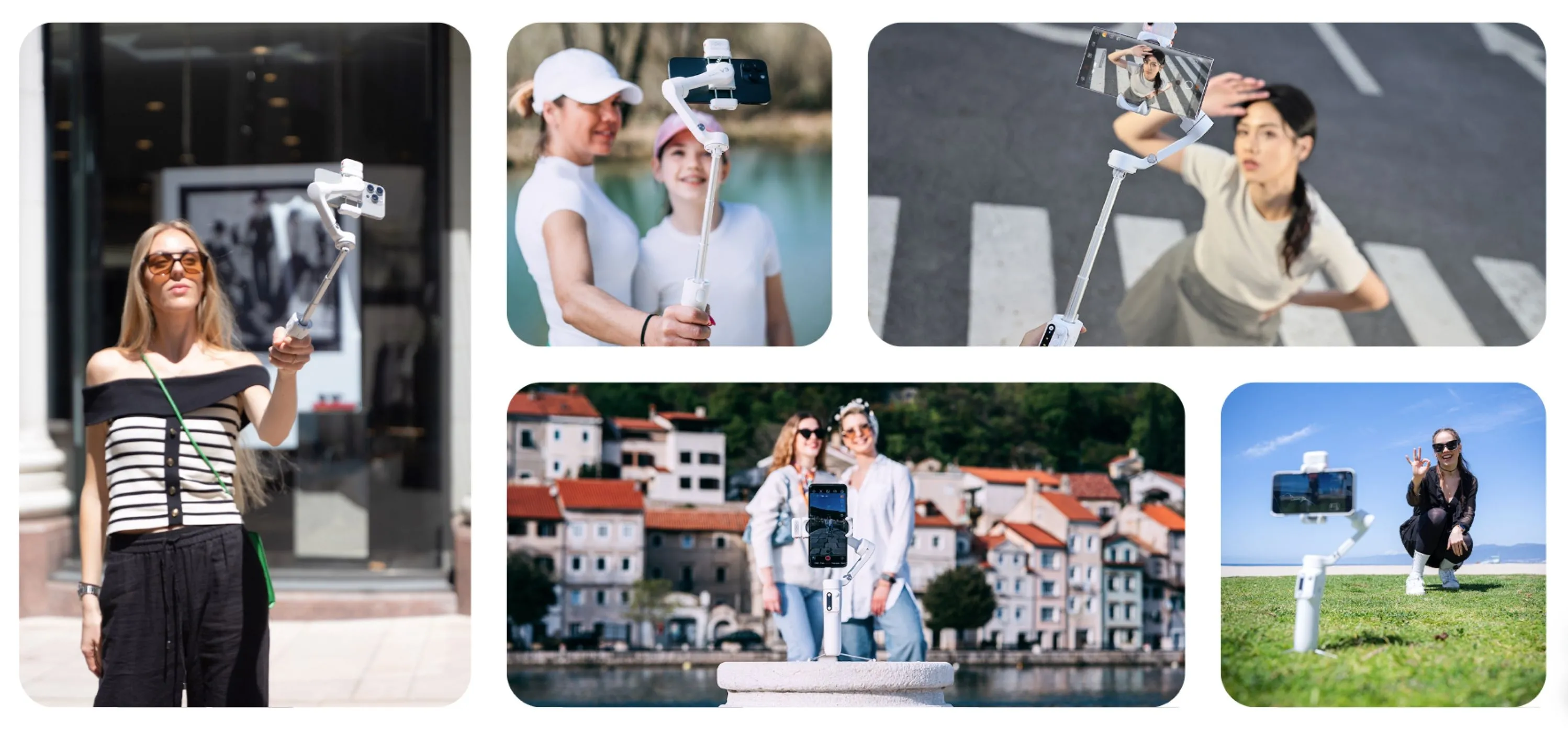 Người livestream và vlogger sử dụng Hohem iSteady V3 khi đang di chuyển