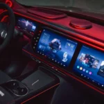 Nội thất Smart #5 Brabus với màn hình OLED kép và hệ thống âm thanh Sennheiser cao cấp.
