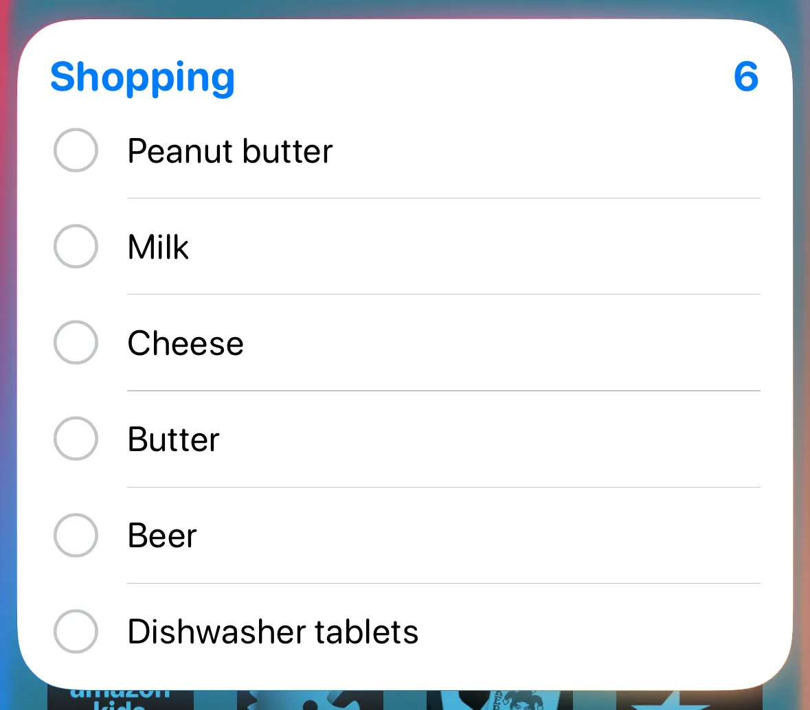 Siri hiển thị danh sách mua sắm từ ứng dụng Lời nhắc (Reminders) trên iPhone, cho thấy khả năng quản lý danh sách thông minh hơn của trợ lý ảo